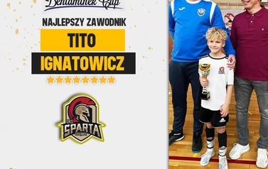 najlepszy zawodnik turnieju Tito Ignatowicz UKS Sparta