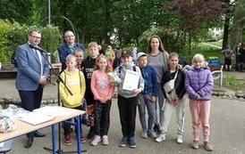 Dzieci ze Szkoły Podstawowej w Kwakowie.