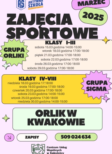Bezpłatne zajęcia na Orliku