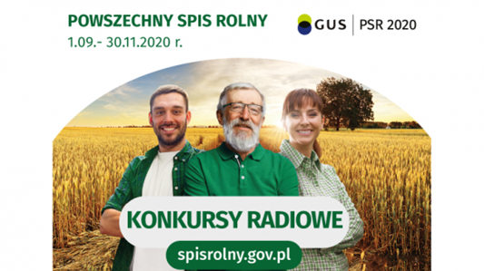 Grafika promująca Powszechny Spis Rolny w 2020 roku