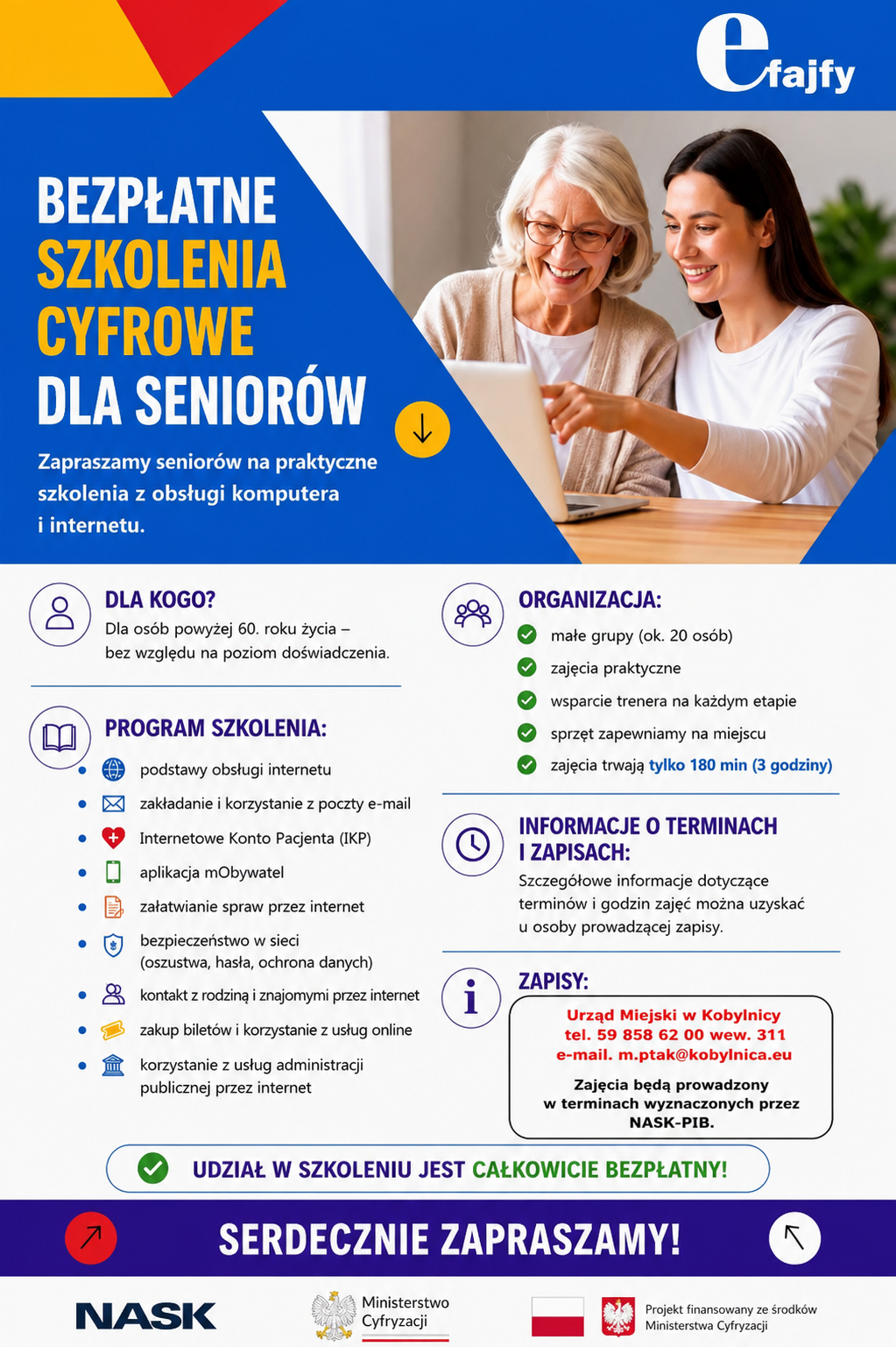 Plakat informacyjny "eFajfy"