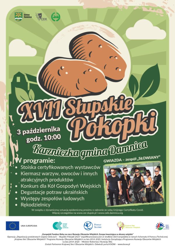 Plakat promocyjny imprezy Pokopki Słupskie 