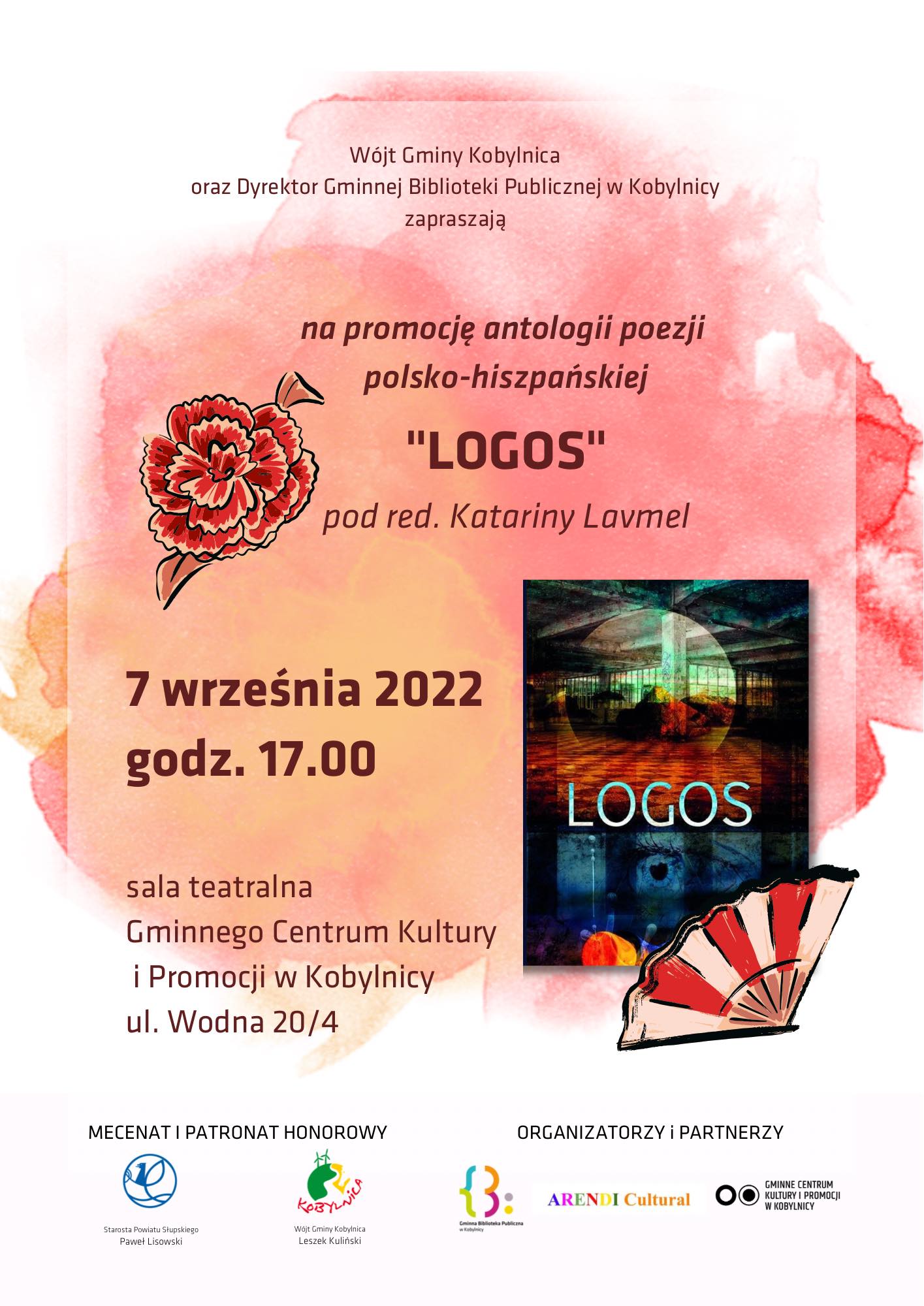 Spotkanie z antologią poezji polsko- hiszpańskiej LOGOS 7 września godz.17