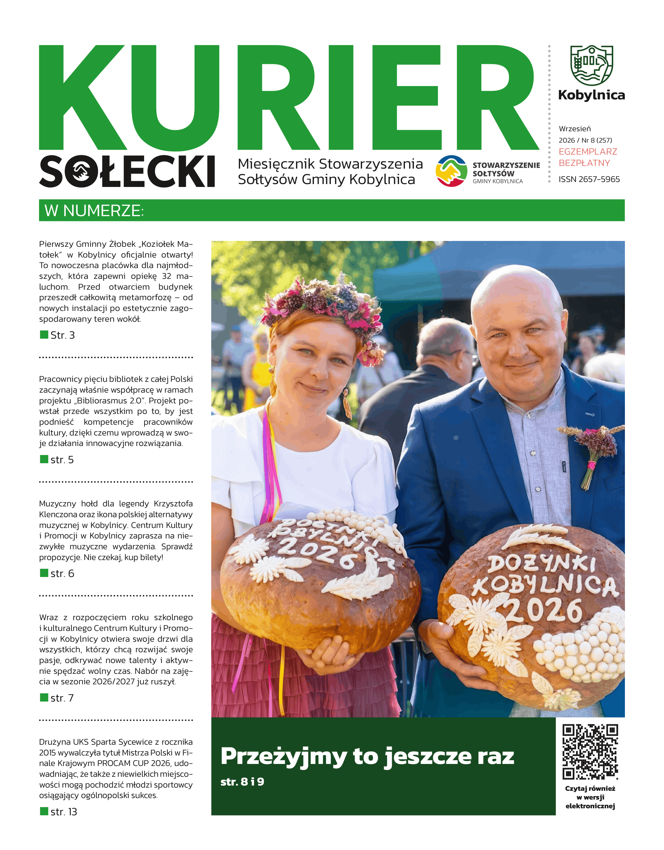 Na zdjęciu okładka wrześniowego numeru Kuriera Sołeckiego