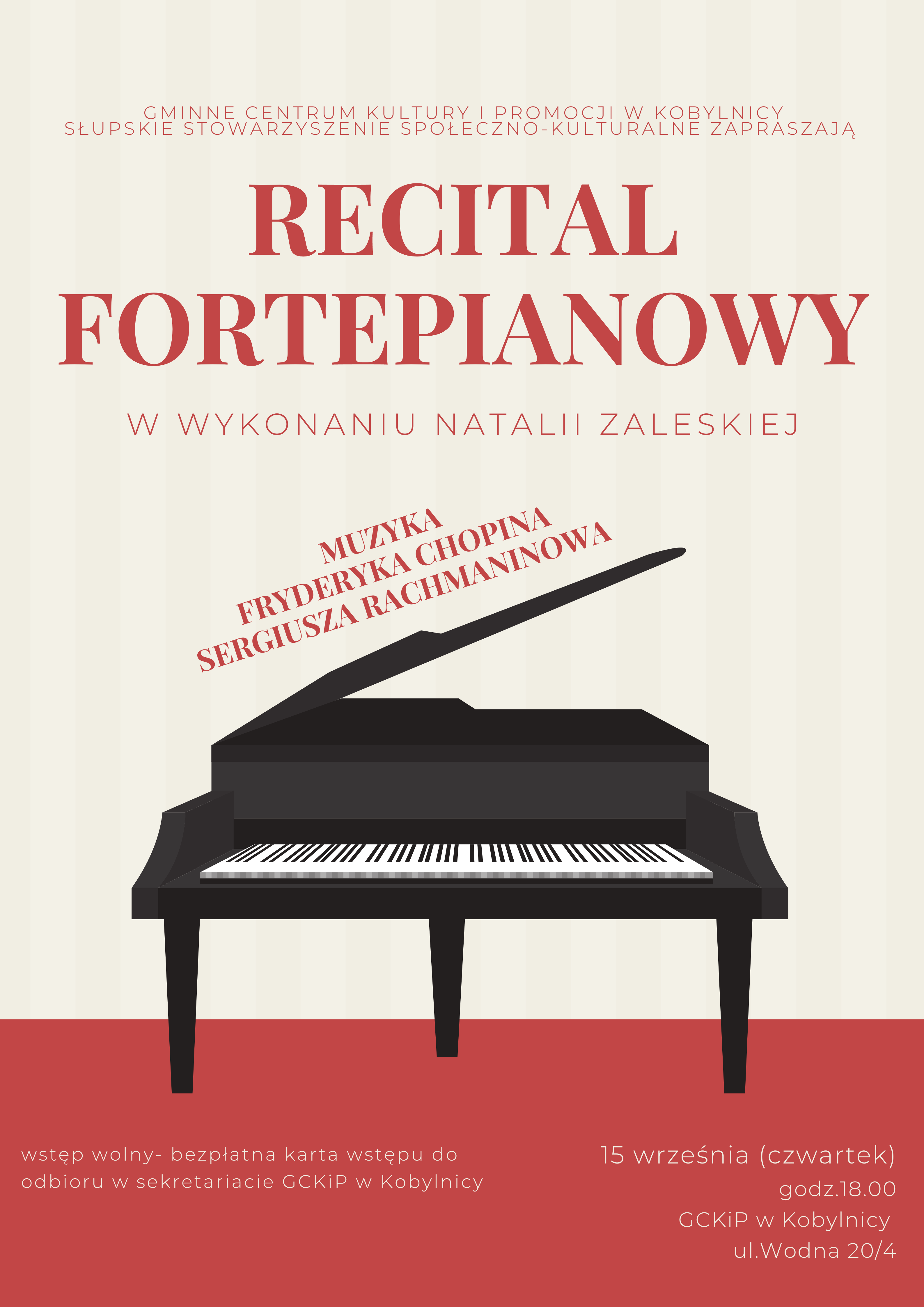 Plakat recitalu fortepianowego 