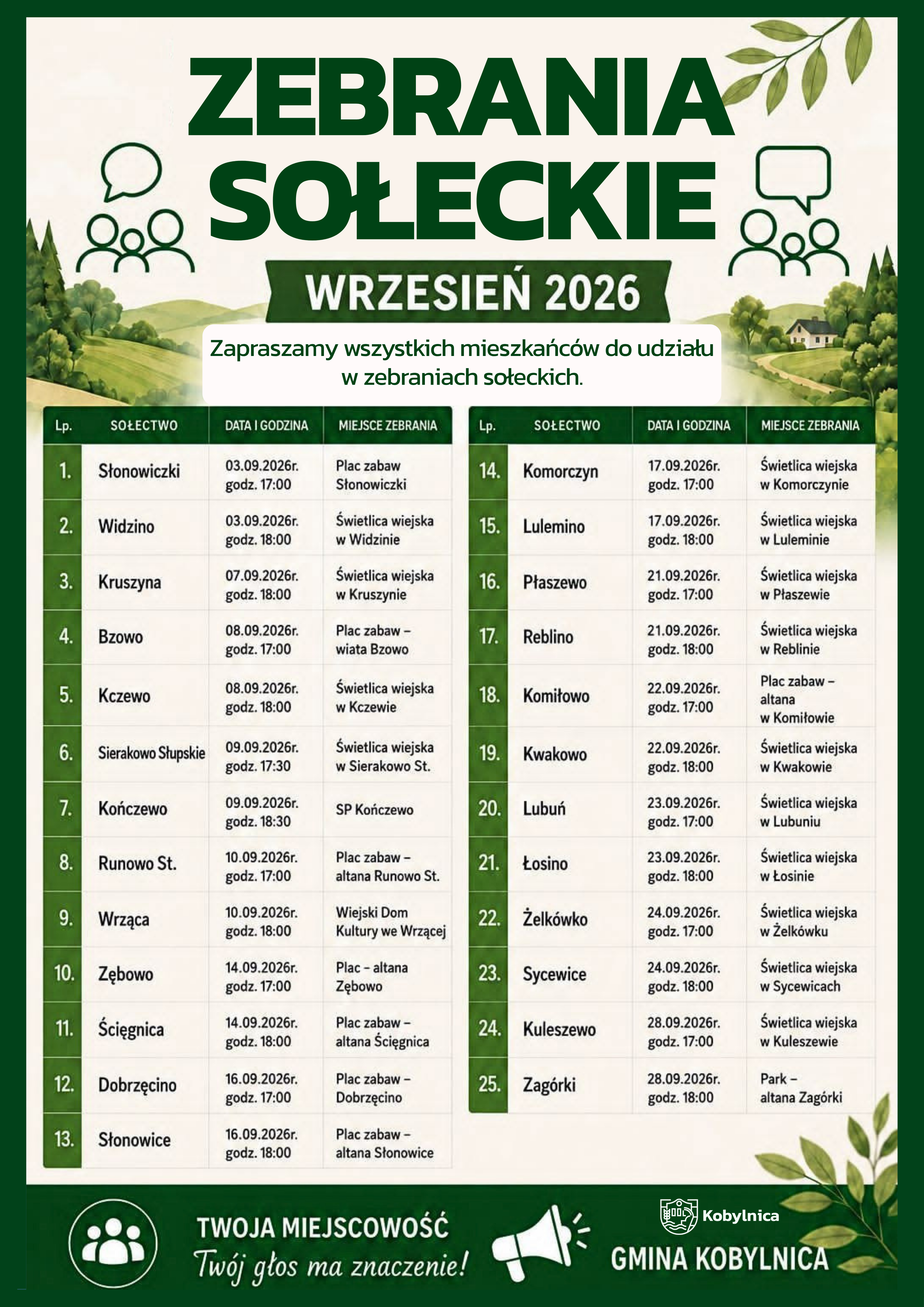 zebrania plakat
