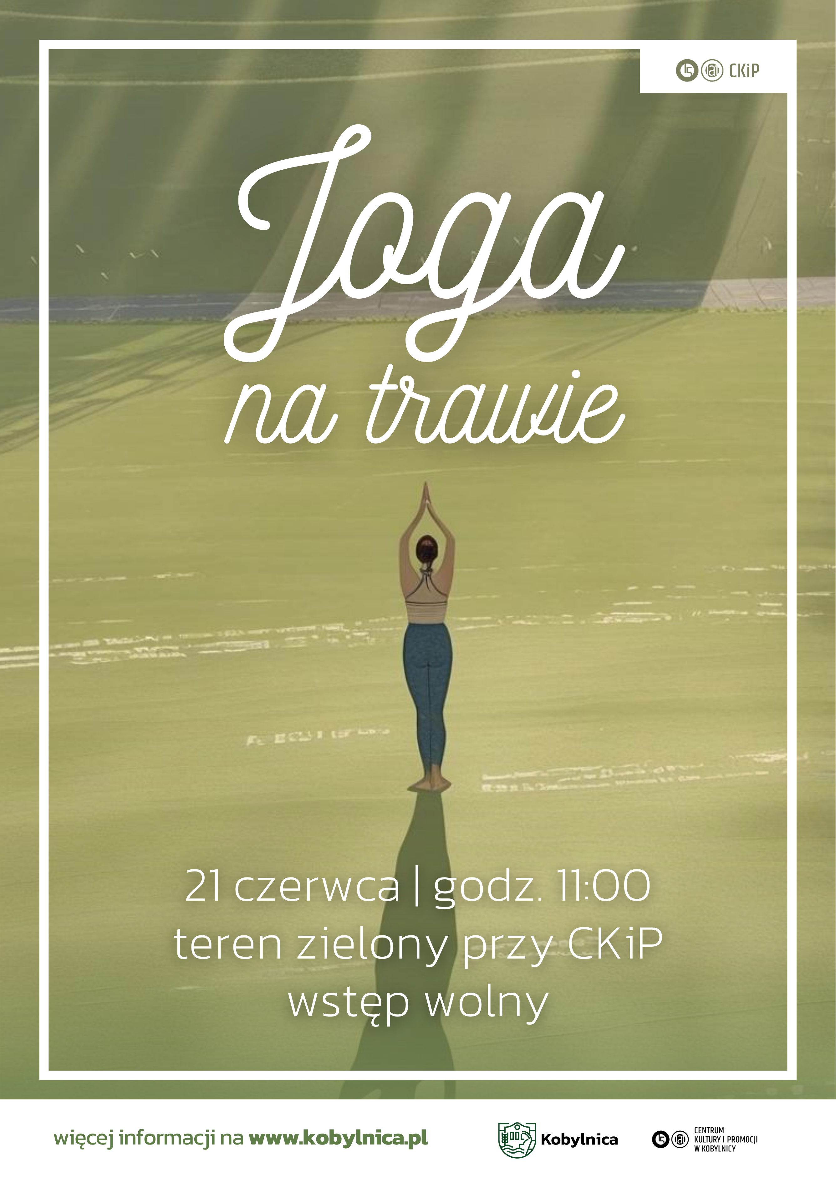plakat joga na&nbsp;trawie