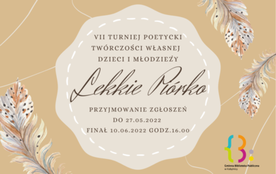 Zdjęcie do VII Turniej Poetycki Tw&oacute;rczości Własnej Dzieci i Młodzieży &quot;Lekkie Pi&oacute;rko&quot;