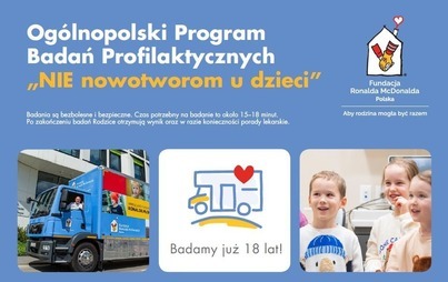 Zdjęcie do &quot;Nie nowotworom u dzieci&quot; - przedłużona możliwość rejestracji