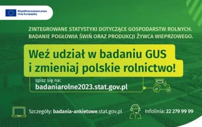 Zdjęcie do Badanie ankietowe GUS &ndash; Zintegrowane statystyki dotyczące gospodarstw rolnych