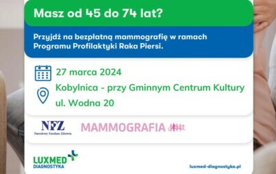 Zdjęcie do Bezpłatne badania mammograficzne w Kobylnicy 