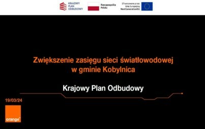 Zdjęcie do Zwiększenie zasięgu sieci światłowodowej w Gminie Kobylnica