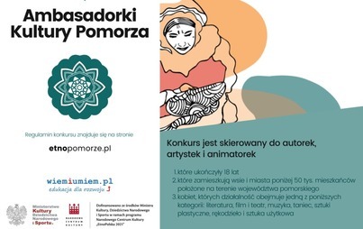 Zdjęcie do Zaproszenie do udziału w plebiscycie na Ambasadorki Kultury Pomorza